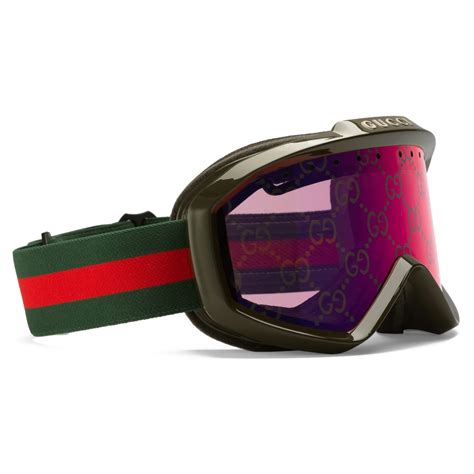 gucci designer ski goggles|gucci ski goggles green.